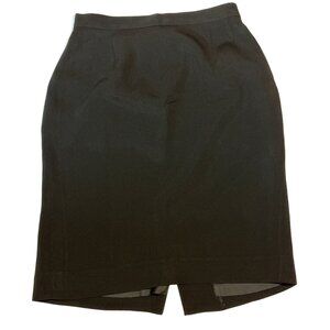 Professional Power Black Pencil Skirt Sz 4 Italian Giorgio Armani Le Collezioni